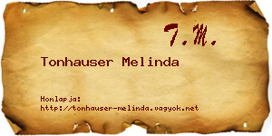 Tonhauser Melinda névjegykártya