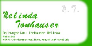 melinda tonhauser business card